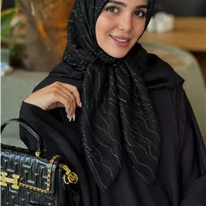 روسری موج نگین زیبا وجذاب ایستایی عالی  🎀 🎀 کد ۱۳۵۰۳ ستشو