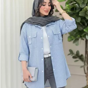 شومیز جیب صلیبی راه راه 🥰🎀کد 589 آدراپانا
