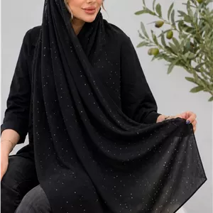 شال ستاره قطبي سر خور شیک مجلسی کیفیت مزونی تکرنگ مشکی 😍😍 ۱۴۱۴۲ ستشو