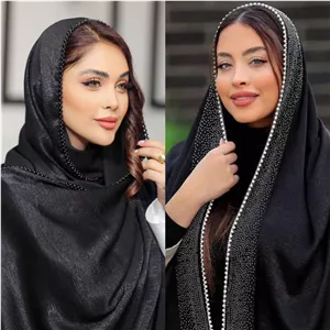 شال کوپرا نگین  مرواریدی مجلسی و شیک ایستایی عاااالی در دو طرح 😍😍کد۱۵۳۰۲ ستشو