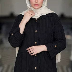 شومیز مانتویی محرمی آیوا ۲۷۱ زیبا وشیک تنخور عالی تکرنگ 🥰 🥰 کد ۱۶۸۵۴ لیدی