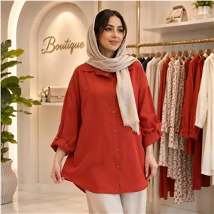 شومیز مانتویی بابوس گرم بالا با قیمت باورنکردنی به دلیل تک رنگ شدن کد912 بیبی