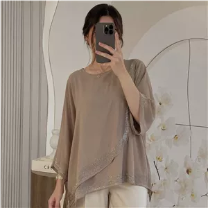 شومیز قواره دار زیبا با کیفیت عالی و قیمت باورنکردنی به دلیل تک رنگ شدن کد948بیبی