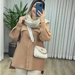 مانتو لنین دو جیب ستاره 🌿 با رنگبندی و کیفیت عالی ✅