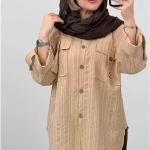 مانتو جیب صلیبی شراره 🌿 با کیفیت بسیار عالی ✅ساری7667
