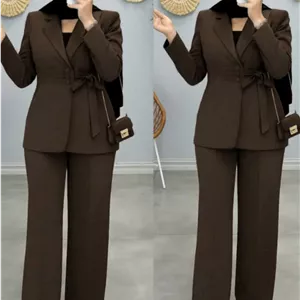 ست کت و شلوار نسترن 🥰💞 با کیفیت عالی وتنخور بسیار شیک ✅👌سیمونا5168