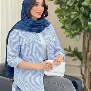 شومیز مانتویی جیب صلیبی✅ با کیفیت عالی 🌿الیش16758