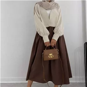 شومیز دامن آنیل لنینت اعلا تکرنگ 🎀🎀کد۲۲۱۶۲ راشین
