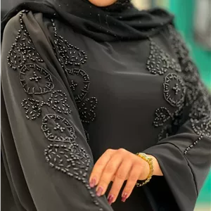 مانتو عبایی جواهر دوزی قلب و دایره با بند تنظیم 😍♥🌹کد 478 حدیث
