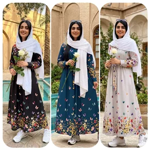 پیراهن گل و پروانه سوپر سافت با لطافت بالا در رنگبندی 🎀 🎀 کد ۲۳۲۳۵ دلتا