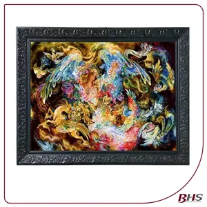 تابلو فرش ماشینی نقش نگار رضوی طرح مینیاتور کد 1454