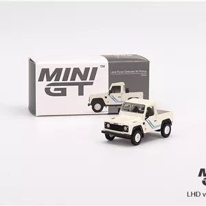ماکت ۱:۶۴ لندروور دیفندر Land Rover Defender 90 Pickup White ,Mini GT