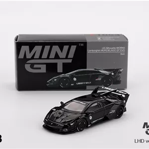 ماکت ۱:۶۴ لامبورگینی Lamborghini LB-Silhouette WORKS MURCIELAGO GT Evo Black ,Mini GT