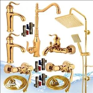 مجموعه 15 عددی بامبو طلایی به همراه علم دوش رسوبگیر