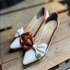 کفش مجلسی مهمانی دخترانه پاشنه پاپیونی ۵ سانت