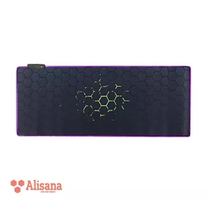 پد ماوس گیمینگ طرح لانه زنبوری RGB سایز بزرگ 80×30