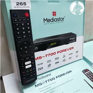 گیرنده برند مدیا استار مدل 7700 ورژن 3 دو ریموت کنترل ( ریموت کنترل جدید لرنینگ )