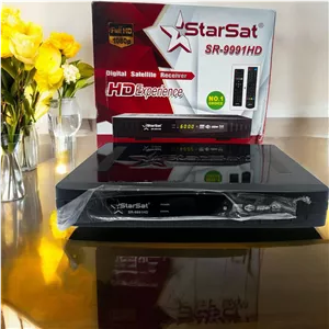 گیرنده استارست مدل SR 9991  جایگزین 9990 فول اچ دی اصلی جدید 2025 با دو عدد ریموت کنترل ( کنترل جدید ۲۰۲۵ استارست) و یک کنترل قدیم (منو و پنل جدید کمپانی استارست)