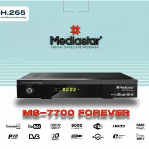 گیرنده مدیا استار 7700 فوراور ورژن ۲ کارتن جدید دارای سخت افزار استاندارد اروپا و پرفروش طی دوسال (اصل) 2025
