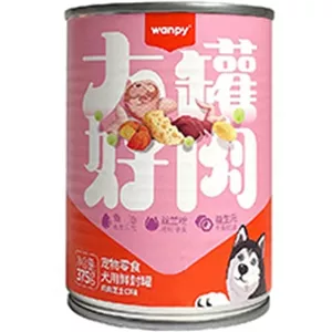 کنسرو غذای سگ ونپی با طعم مرغ و پنیر Wanpy Dog Canned Food وزن 375 گرم