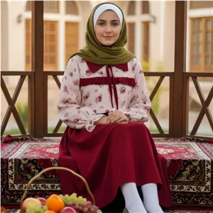 کت و سارافون ارغوان دخترانه ویژه یلدا | مخمل کبریتی شیک با زیپ مخفی و کمربند | سایز 7 تا 15 سال