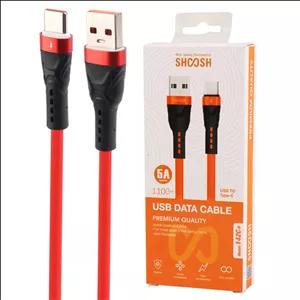 کابل تایپ سی فست شارژ 5 آمپر شوش  SH142C طول 1.1 متر