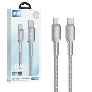 کابل دو سر تایپ سی فست شارژ 60 وات ارلدام EC-205C-C طول 1 متر