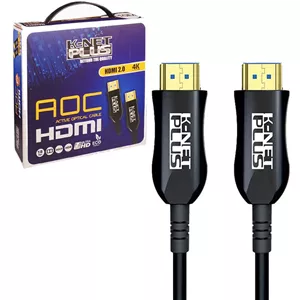 کابل HDMI 4K فیبر نوری کی نت پلاس KP-A143 طول 20 متر