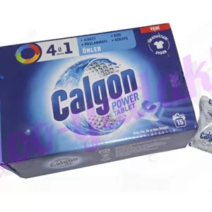 پودر جرمگیر ماشین لباسشویی کالگون (Calgon) 4 در 1 بسته 15 عددی