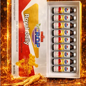 ژل رویال با عصاره جینسینگ کراپ بسته ۳۰ عددی مدل محلول خوراکی ORAL SOLUTION