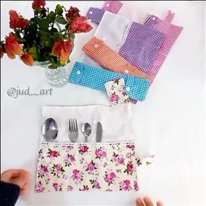 جا قاشق چنگال پارچه ای