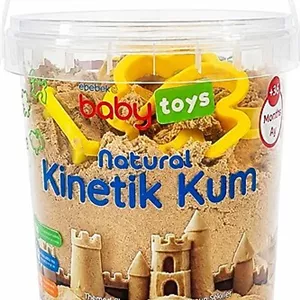 شن بازی جادویی (کینتیک سند) Baby Toys مدل Natural Kinetic Sand وزن 1 کیلوگرم وارداتی ترک مناسب بالای 36 ماه