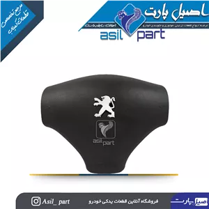 قاب وسط (درپوش) ایربگ فرمان پژو206 با نوشته ایربگ کد3042 -اصیل پارت