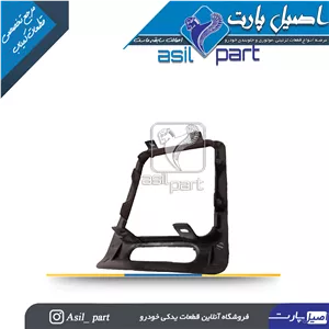 قاب(زه) تزئینی دریچه تنظیم بخاری جلو داشبورد چپ قدیم طرح چوب براق پژو پارس کد4742-اصیل پارت