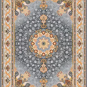 فرش پرشین مشهد 1200 شانه تراکم 3600 کد 36015 طوسی تمام نخ اکریلیک