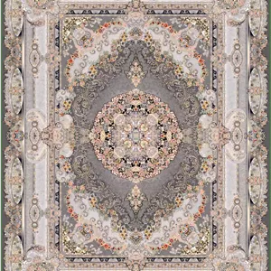 فرش پرشین مشهد 1200 شانه تراکم 3600 کد 36025 طوسی تمام نخ اکریلیک