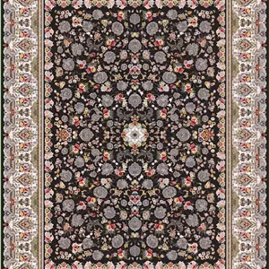 فرش پرشین مشهد 1200 شانه تراکم 3600 کد 36027 طوسی تمام نخ اکریلیک