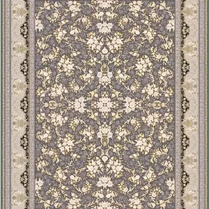 فرش پرشین مشهد 1200 شانه تراکم 3600 کد 36029 طوسی طلایی تمام نخ اکریلیک