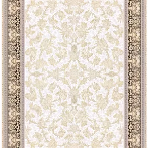 فرش پرشین مشهد 1200 شانه تراکم 3600 نقشه 36029 کرم تمام نخ اکریلیک