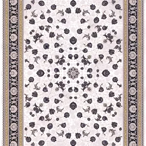 فرش پرشین مشهد 1200 شانه تراکم 3600 کد 36033 کرم تمام نخ اکریلیک