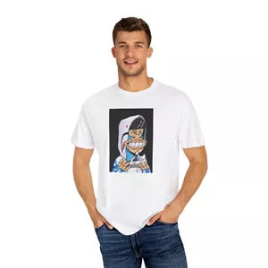 تی‌شرت آستین کوتاه پسرانه مدل میمون مانکی رنگ سفید