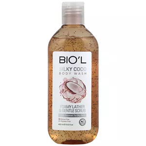 شامپو بدن اسکراب Silky Coco پوست نرمال تا چرب بیول (400 میلی لیتر)
