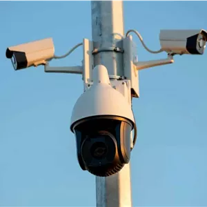 دکل مونو پل 5 متری 8 وجهی مخروطی جهت نصب دوربین اسپید دام و دوربین فیکس بولت