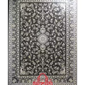 فرش تهران 1200 شانه طرح ترمه دودی طلایی