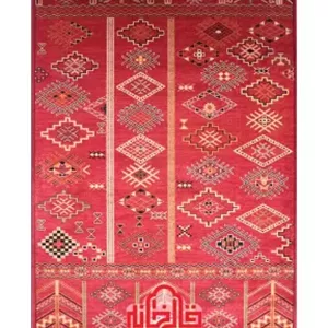 گلیم فرش سهند کلکسیون جیران کد 846 زمینه لاکی