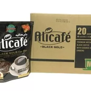 قهوه فوری علی کافه اورجینال مالزی بسته کارتنی 20عددی