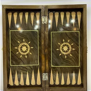 تخته نرد و شطرنج مدل خورشید چوب روسی