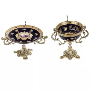 کاسه و بشقاب آجیل خوری  سرمه ای