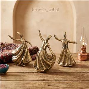 مجسمه رقص سماع برنزی سه‌تایی – برنز زحل