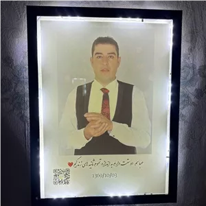 کادو سالگرد روز مرد-تابلو بک لایت قاب عکس موزیکال چراغ دار سایز A3